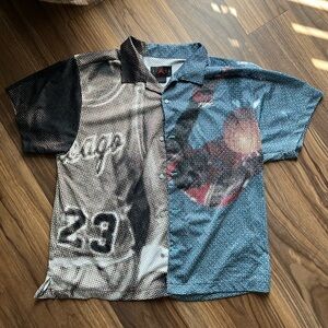 Jordan Black and Blue Graphic Shirt